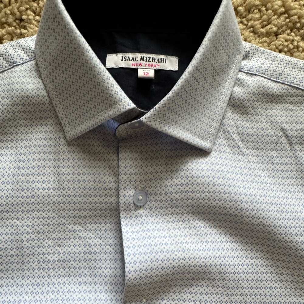 Isaac Mizrahi Boys Dress Shirt (Size 12)